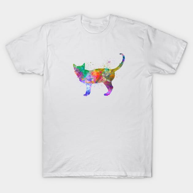 Singapura cat in watercolor T-Shirt by PaulrommerArt